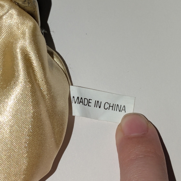 Vintage French-like Style Gold Paisley Floral Fabric Coin Purse - Picture 7 of 8